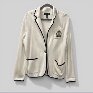Lauren Ralph Lauren Knit Crest Blazer | 100% Cotton